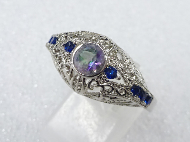 COLORED STONE FASHION RING / JP SIZE 21